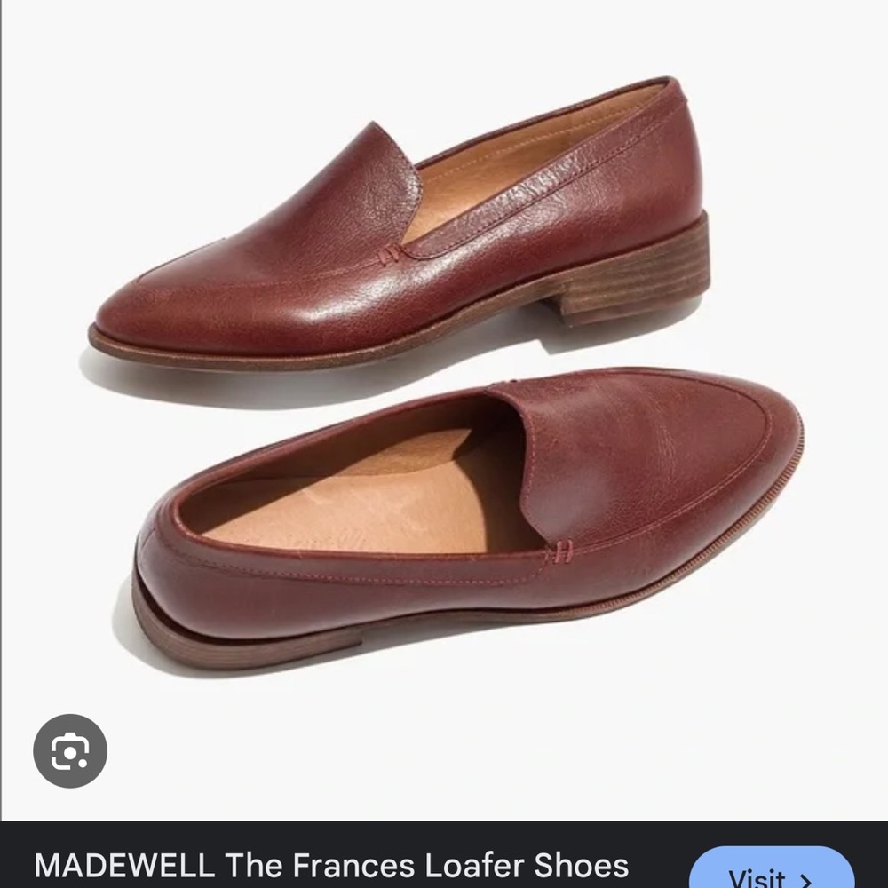 Madewell Frances Loafers in Burgundy Brown